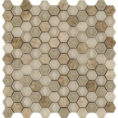 Aura Hexagon Creams 29X30 -  mozaika ,  barva
