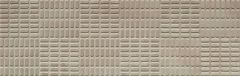 Grid Taupe 100x31,5 - strukturovaný / reliéfní dekor mat, šedá barva