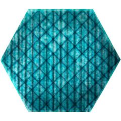 Tribu Blue Shiny Hexagon 23x27 - hladký dlažba i obklad lesk,  barva