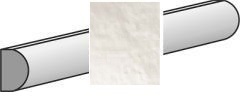 Demi-Bullnose Chic Cotton Matt 1,5x30 - plastický / 3d speciální prvek mat, bílá barva