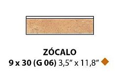 Zocalo Tech Land Fire 9x30 -  sokl mat, hnědá barva