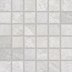 Axis white mosaico 29,5x29,5 - strukturovaný / reliéfní mozaika mat, bílá barva