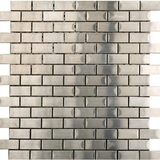 Mosaico Brick Acero 30,5x30,5 - hladký mozaika lesk, metalická barva