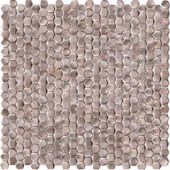Gravity Alu Hexagon Rose Gold 30,4X30,7 -  mozaika lesk, metalická barva