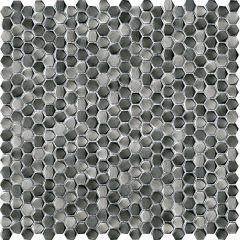 Gravity Alu Hexagon Metal Titanium 30,4X30,7 -  mozaika lesk, metalická barva
