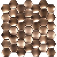 Web Copper 29,1X29,3 -  mozaika lesk, metalická barva