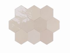 Zellige Hexa Nude 10.8X12.4 - hladký dlažba i obklad lesk, béžová barva