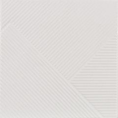 Stripes Mix Glacier Brillo 25x25 - strukturovaný / reliéfní obklad lesk, bílá barva