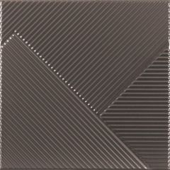 Stripes Mix Mercury Brillo 25x25 - strukturovaný / reliéfní obklad lesk, černá barva