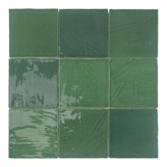 Tabarca Verde 15x15 - hladký obklad lesk, zelená barva