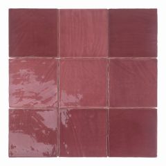 Tabarca Granate 15x15 - hladký obklad lesk, červená barva