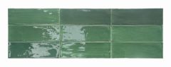 Tabarca Verde 7,5x23 - hladký obklad lesk, zelená barva