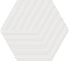 Gallery Cube Albar Hex. 14x16 - strukturovaný / reliéfní dekor mat, bílá barva