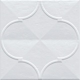 Pashtun Blanco 20x20 - strukturovaný / reliéfní obklad lesk, bílá barva