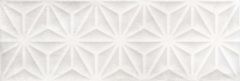 Minety Nieve 75x25 - plastický / 3d dekor mat, bílá barva