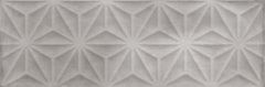 Minety-R Gris 99x32 - plastický / 3d dekor mat, šedá barva