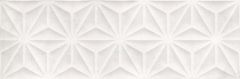 Minety-R Nieve 99x32 - plastický / 3d dekor mat, bílá barva