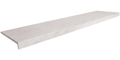 White Stone Ant. lem 120X31,7X4 - r11 bazénový lem / schodovka mat, bílá barva