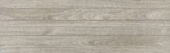 Wabi Wood Gris 100x31,5 - plastický / 3d dekor mat, šedá barva