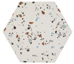 South White Natural Hexagon 25x29 - hladký dlažba i obklad mat, bílá barva