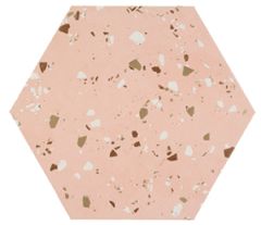 South Pink Natural Hexagon 25x29 - hladký obklad i dlažba mat, růžová barva