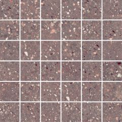 Wind Red Natural Mosaico 30x30 - hladký mozaika mat, červená barva