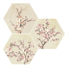 Mood Ivory Decor Hexagon 25x29 - hladký dekor mat, béžová barva