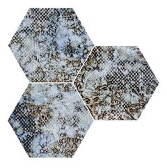 Inedita Blue Nat. Hexagon 25x29 - hladký obklad i dlažba pololesk / lappato, modrá barva