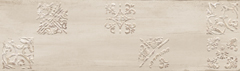 Artisan Taupe Dec. 29x100 - strukturovaný / reliéfní dekor mat, béžová barva
