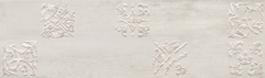 Artisan White Dec. 29x100 - strukturovaný / reliéfní dekor mat, bílá barva