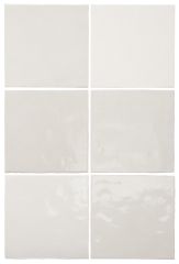 Artisan White 13,2x13,2 - strukturovaný / reliéfní obklad lesk, bílá barva
