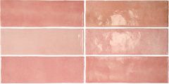 Artisan Rose Mallow 6,5x20 - strukturovaný / reliéfní obklad lesk, růžová barva