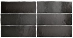 Magma Black Coal 6,5x20 - hladký obklad mat, černá barva