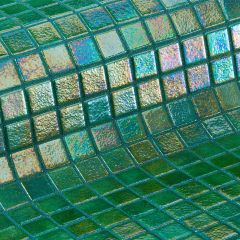 Iridescent Green Pearl 2,5 31,2X49,5 -  mozaika lesk, mix barev barva