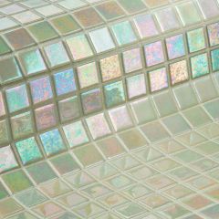 Iridescent Marfil 2,5 31,2X49,5 -  mozaika lesk, mix barev barva