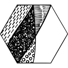 Comic Hexagon 23x27 - hladký dlažba i obklad mat,  barva