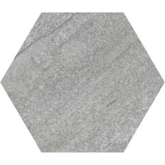 Quarzite Grey Matt Hexagon 23x27 - hladký obklad i dlažba mat,  barva