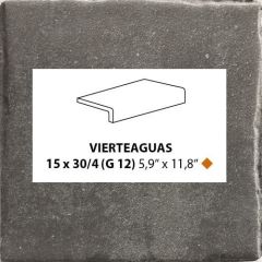 Vierteaguas Tech Land Basalt 15x30 -  speciální prvek mat, černá barva