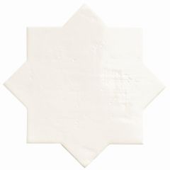 Argile Star Bianco 18x18 - hladký dlažba lesk, bílá barva