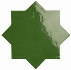 Argile Star Verde 18x18 - hladký dlažba lesk, zelená barva