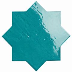 Argile Star Aquamarina 18x18 - hladký dlažba lesk, modrá barva