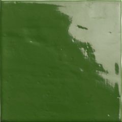 Square Argile Verde 15x15 - hladký dlažba lesk, zelená barva