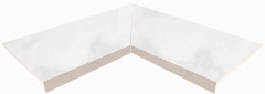Niza Roh Vnitřní Rovný Nos 62,5X62,5X4 - r11 bazénový lem / schodovka mat, bílá barva