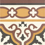 Cenefa Gotic 20x20 - hladký dekor mat, mix barev barva