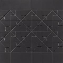 Eda Black 15x15 - hladký obklad mat, černá barva