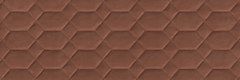 Resina Terracotta Bee 40x120 - plastický / 3d dekor mat, červená barva