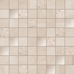 Sospiro Taupe Mosaico 30x30 - strukturovaný / reliéfní dekor mat, béžová barva