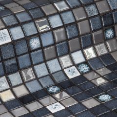 Topping Silver Bits 2,5 31,2X49,5 - strukturovaný / reliéfní mozaika lesk, mix barev barva