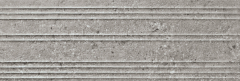 Trace Promenade Gris 40X120 - strukturovaný / reliéfní dekor mat, šedá barva