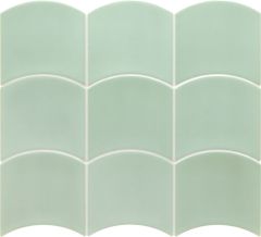 Wave Mint 12X12 - strukturovaný / reliéfní obklad lesk, zelená barva